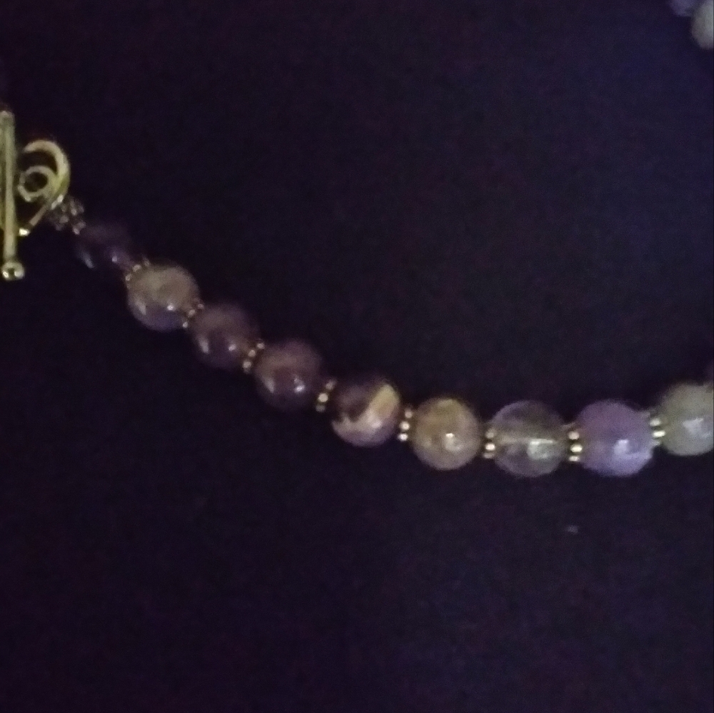 ❤️🎁 925 S/S Chevron Amethyst Graduated 28" Necklace Genuine & Beautiful! 😯 - Picture 8 of 15